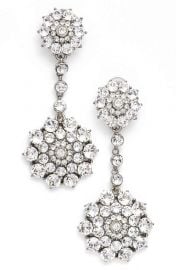 Oscar de la Renta  Classic Jeweled  Swarovski Crystal Drop Earrings at Nordstrom